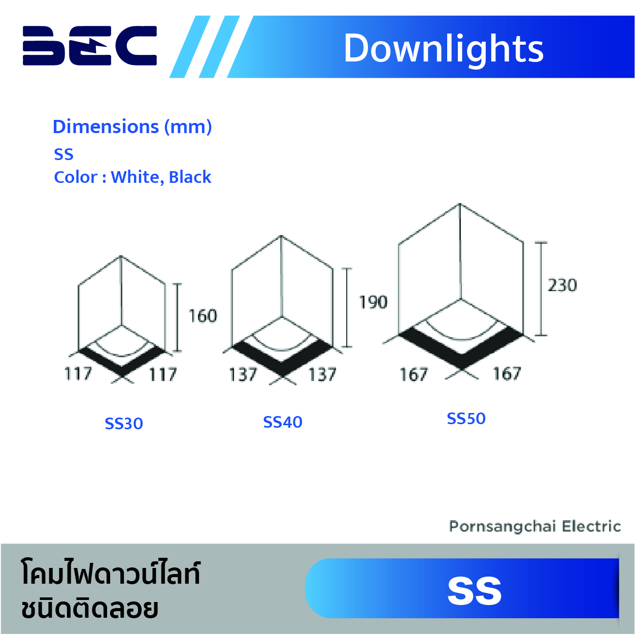BEC โคมไฟติดลอย รุ่น SS