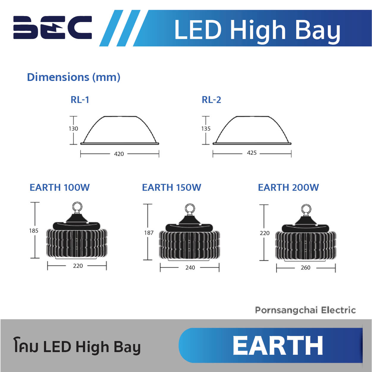 BEC โคม LED High Bay รุ่น EARTH