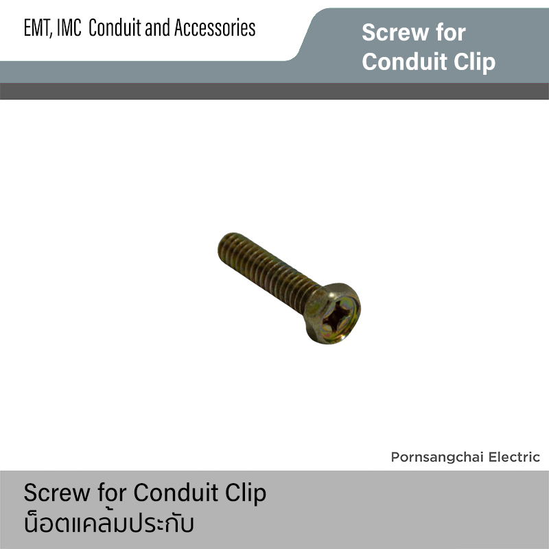 น็อตแคล้มประกับ Screw for Conduit Clip