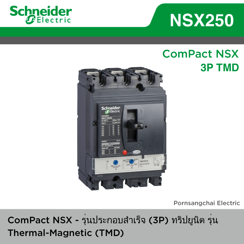 Schneider MCCB ComPact NSX รุ่น (TMD) NSX250 เซอร์กิตเบรกเกอร์