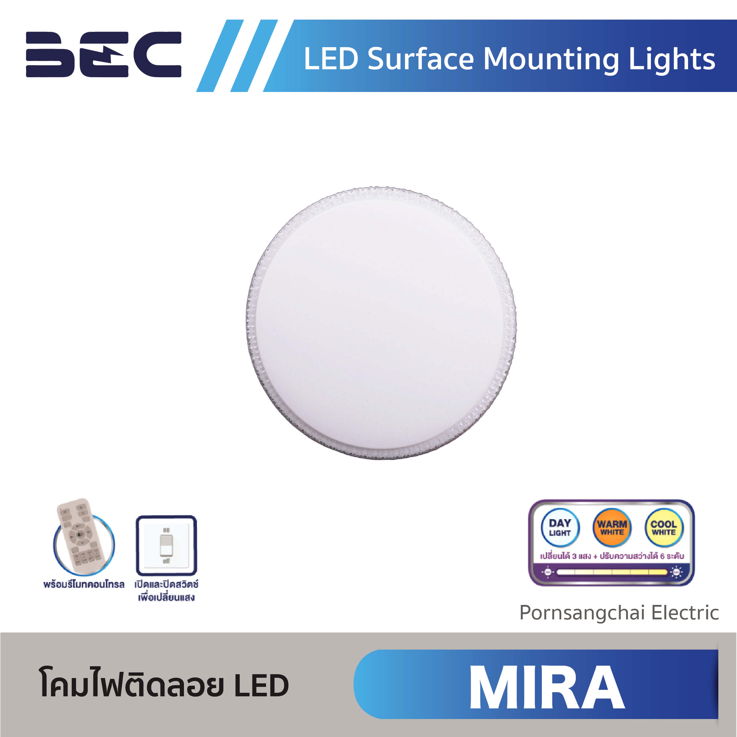 BEC LED Surface Mounting Lights MIRA