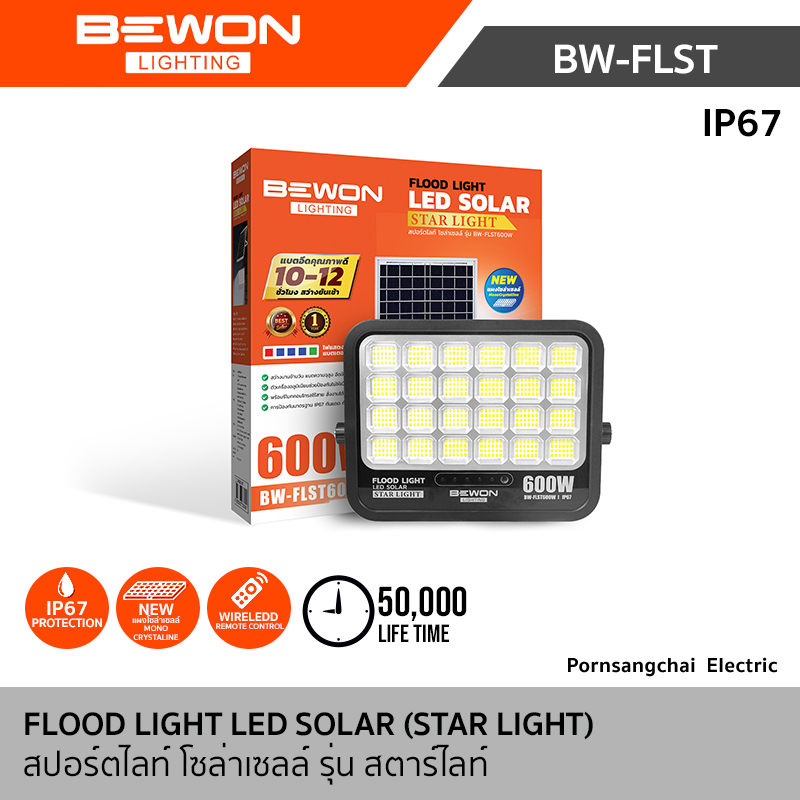 Bewon  สปอร์ตไลท์ โซล่าเซลล์ รุ่น Star Light