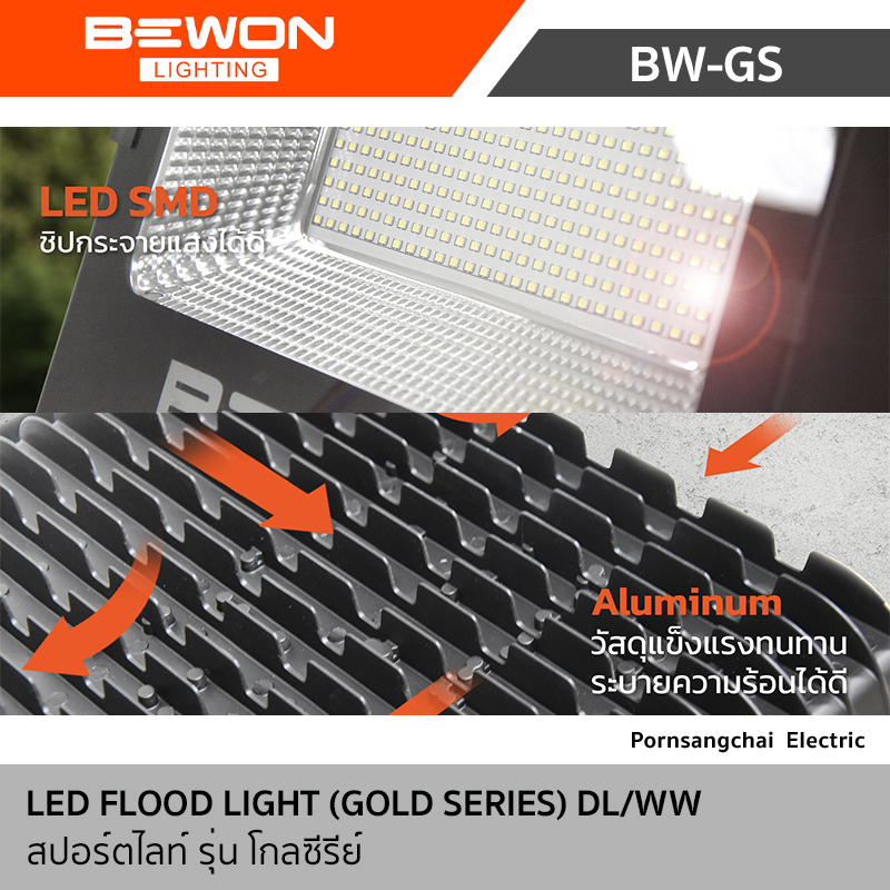 Bewon LED FLOOD LIGHT GOLD SERIES (Daylight/Warm White)