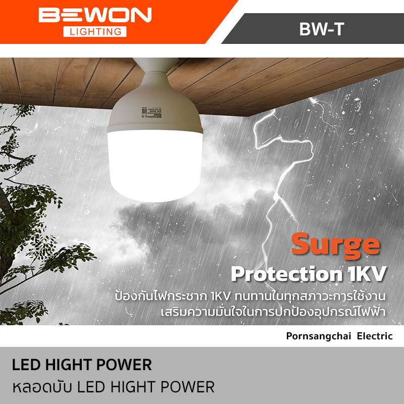 Bewon หลอดบับ LED High Power รุ่น BW-T80, BW-T100, BW-T120, BW-T125, BW-T140