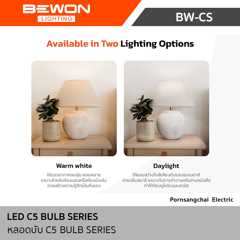 Bewon หลอดบับ C5 Bulb Series