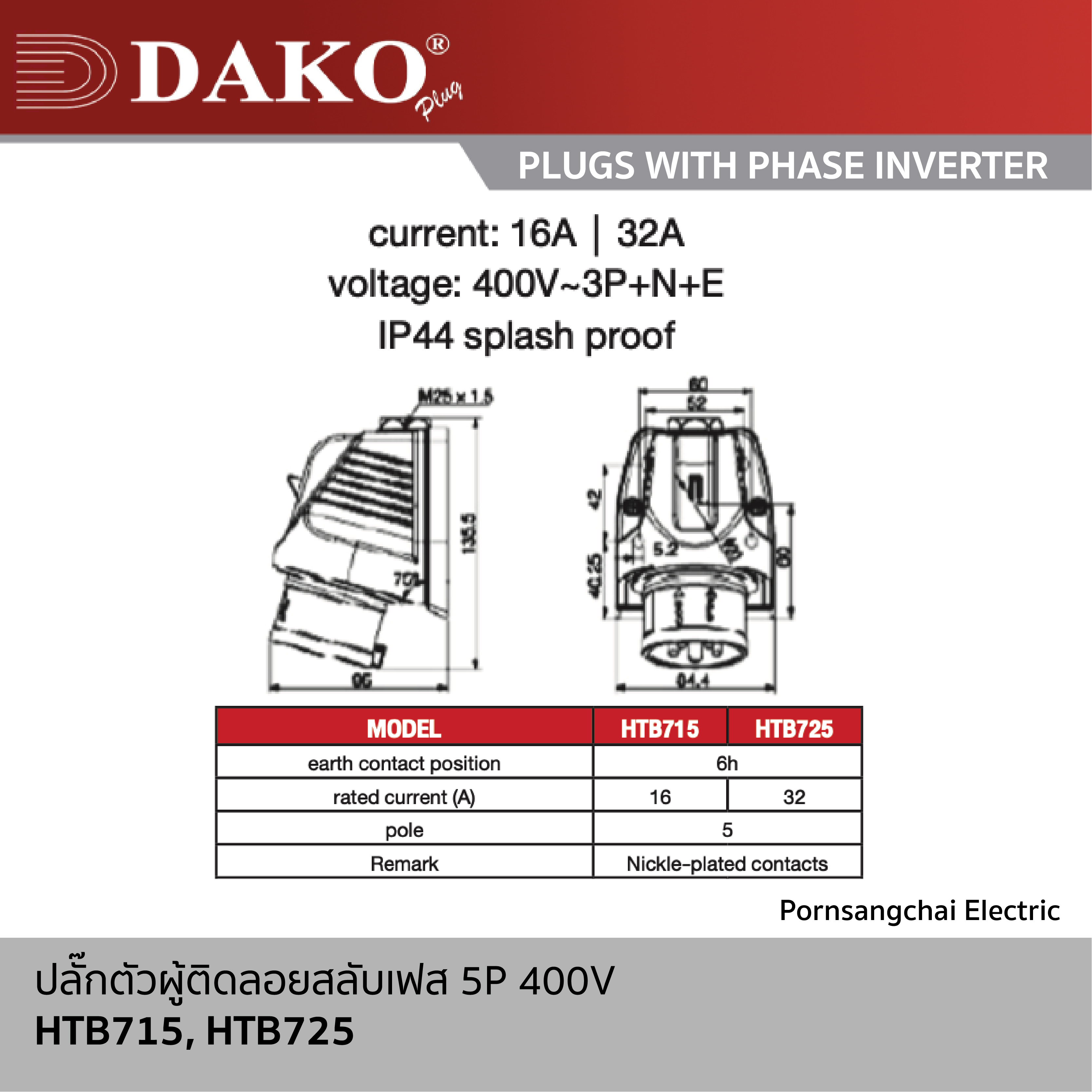 DAKO - Plug with phase inverter