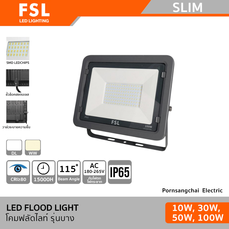 FSL - LED FLOOD LIGHT SLIM SERIES IP65