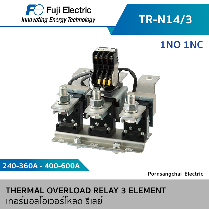 Fuji โอเวอร์โหลด รีเลย์ 1NO+1NC TR Series รุ่น TR-N14/3