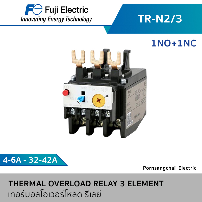 Fuji โอเวอร์โหลด รีเลย์ 1NO+1NC TR Series รุ่น TR-N2/3