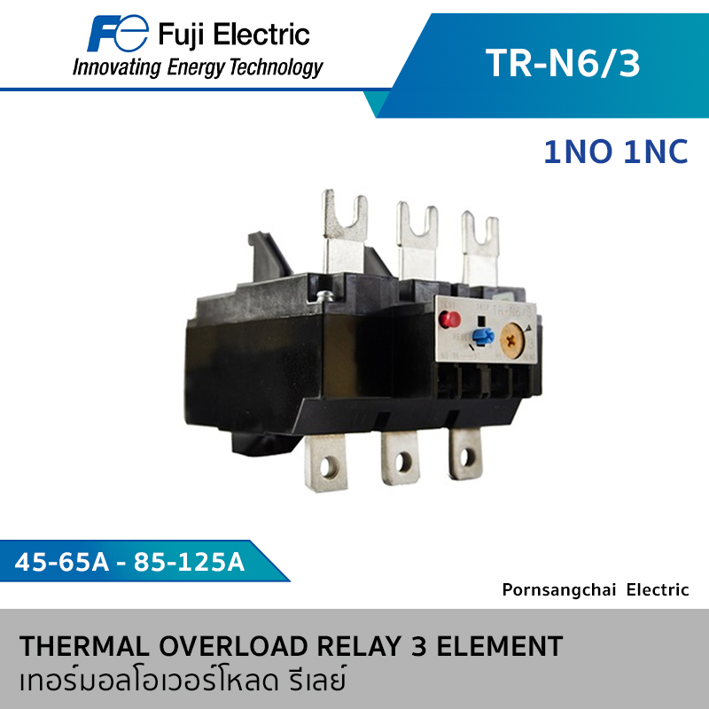 Fuji โอเวอร์โหลด รีเลย์ 1NO+1NC TR Series รุ่น TR-N6/3