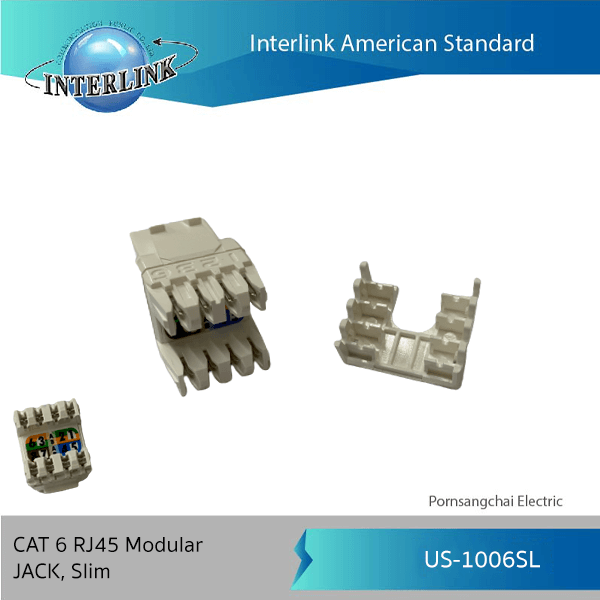 CAT 6 RJ45 Modular JACK, Slim