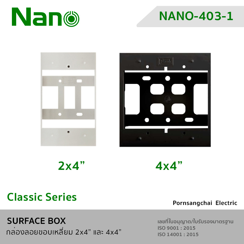 NANO SURFACE BOX 2x4"