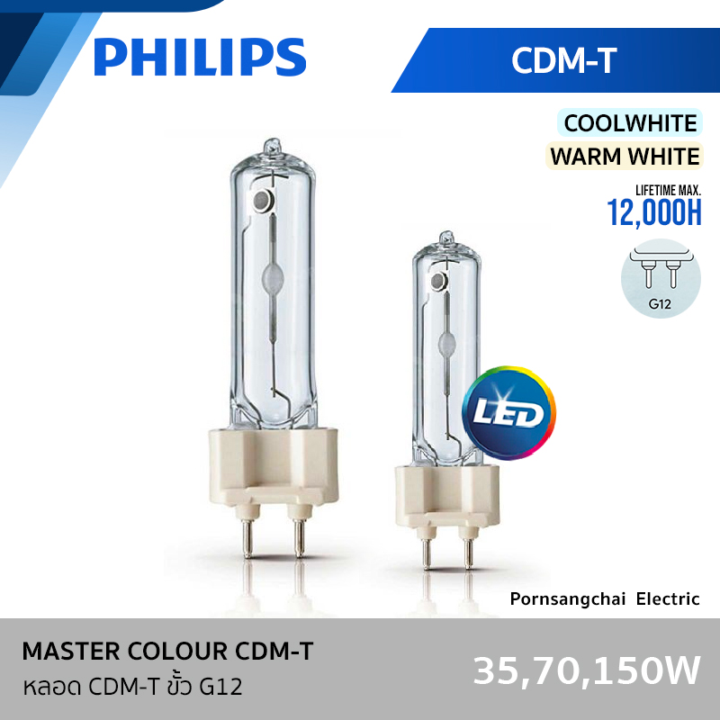 PHILIPS -  หลอด CDM-T ขั้ว G12